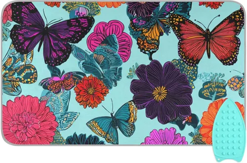 Miniatura 10 de Alfombrilla de planchar y almohadilla magnética resistente al calor, manta de planchado portátil de viaje, fundas para tabla de planchar de 27.6 x