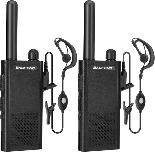 Baofeng T26 Walkie Talkies de Largo Alcance, Batería Recargable de Iones de Litio, 16 Canales FRS, Radios Bidireccionales con Auriculares para