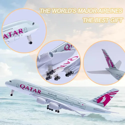 Miniatura 4 de Modelo plano 1:300 Modelo A380 Modelo Modelo de aleación de metal plano modelo para regalo y decoración
