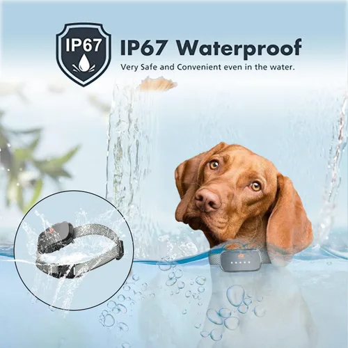 Miniatura 7 de Collar de perro antiladridos automático inteligente resistente al agua recargable Terminador de ladridos (collar de ladrido negro)