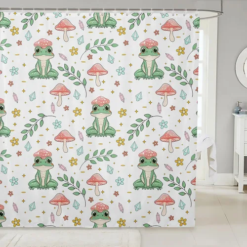 Miniatura 23 de Erosebridal Cortina de Ducha de Dinosaurio de Dibujos Animados 3D para Niños Varones Adultos Baño Selva Dino Tela Cortina de Baño 72" An x 72 L