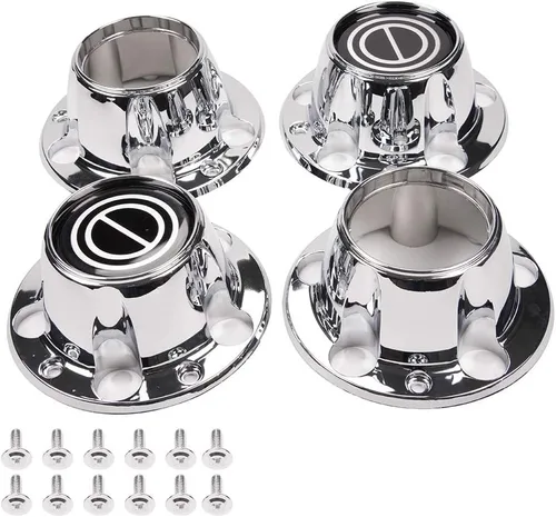 G-PLUS Tapacubos de rueda cromados de repuesto para Ford F150 1980-1996 Truck Bronco Van 4x4 delantero 4WD (incluye 12 tornillos de montaje)