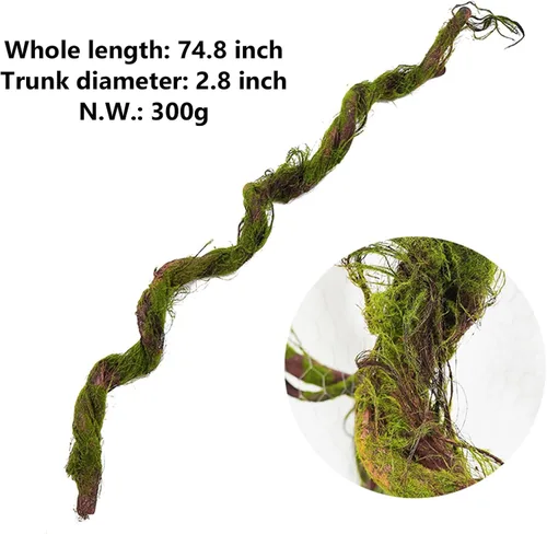 Miniatura 4 de Ramas de árbol artificiales de 70.86 pulgadas, enredaderas de reptiles, ramitas de árbol falso, liana para flores de cerezo, guirnalda de vid