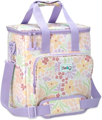 Miniatura 16 de Swig Life Bolsa térmica con triple aislamiento con cremallera, bolsa enfriadora de viaje grande con capacidad para 16-24 latas, o 6 botellas