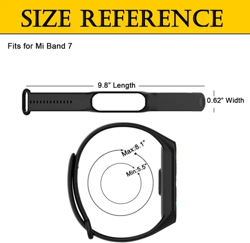 Miniatura 7 de [4 paquetes] Bandas para Mi Band 7 Correa Reemplazo Pulsera Xiaomi Mi Band 7 Accesorios Banda de reloj para Hombres Mujeres Xiaomi 7 Pulsera