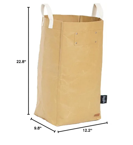 Miniatura 9 de Deeablo New York Bolsa de papel reutilizable sostenible, altamente versátil, lavable para reciclaje, cesta de reciclaje multiusos, bolsa de Marrón