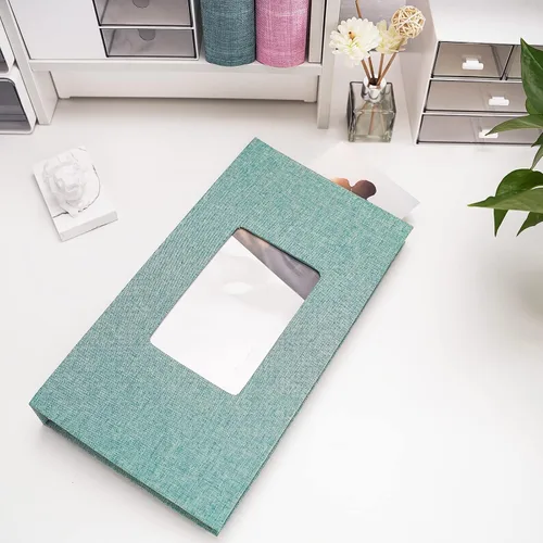 Miniatura 45 de Vienrose - Álbum de fotos de lino con 300 bolsillos de 4 x 6 pulgadas, cubierta de tela, para bodas, familias, aniversarios y bebés Morado