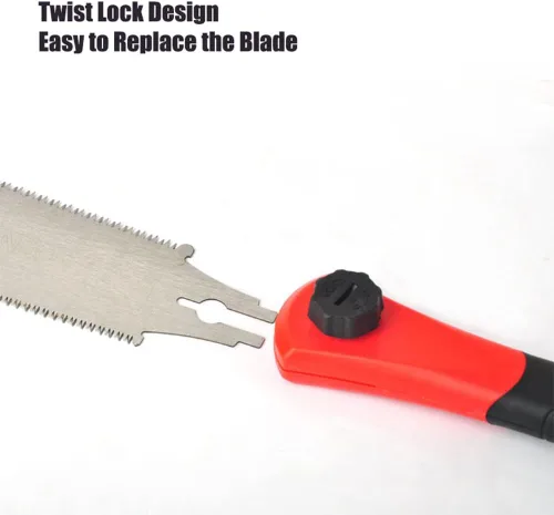 Miniatura 4 de Sierra de mano de doble filo, 12.5 pulgadas, sierra de tracción japonesa Ryoba flexible para corte fino y grueso para carpintería de corte fino