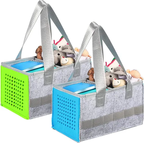 Miniatura 7 de Bolsa de transporte para reproductor de audio Toniebox Starter Set, estuche organizador de fieltro para almacenamiento del Tonie Starter Set Rosa