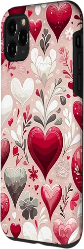 Miniatura 2 de Funda romántica para iPhone 11 Pro Max con corazones encantadores para el día de San Valentín