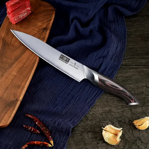 Miniatura 6 de HOSHANHO Cuchillo de Cocina de 6 Pulgadas, Cuchillo de Chef Japonés de Acero Inoxidable de Alto Carbono Ultra Afilado, Cuchillo Utilitario de Cocina