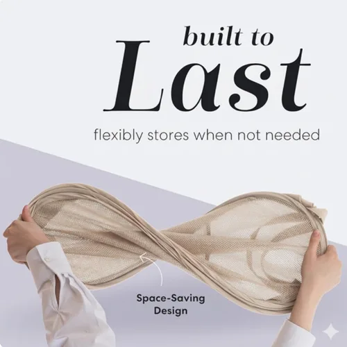 Miniatura 4 de Handy Laundry - Cesta de lavandería plegable de malla emergente con abertura ancha y bolsillo lateral - Diseño transpirable, resistente, plegable