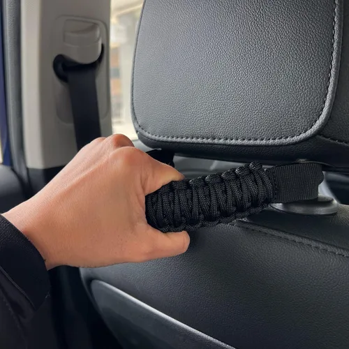 Miniatura 4 de Asas de agarre para reposacabezas de paracaídas para Jeep Wrangler TJ JK JL Land Cruiser FJ Suzuki - 2 piezas negro