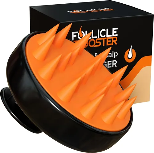 FOLLICLE BOOSTER Masajeador manual para cuero cabelludo y barba, limpiador de silicona para el cabello, cepillo de cuidado de limpieza, exfoliante