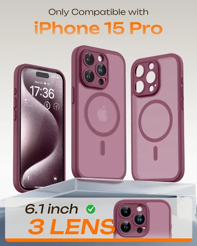 Miniatura 267 de TOCOL Funda para iPhone 11, compatible con Magsafe, protección completa de cámara, imanes integrados, protección contra caídas, funda translúcida
