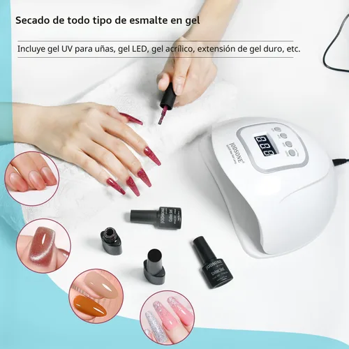Miniatura 7 de JODSONE Lámpara de uñas LED U V, secador de uñas para esmalte de gel, luz LED con sensor automático y 4 temporizadores