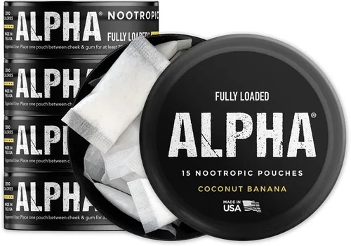 Miniatura 20 de Bolsas Nootrópicas Alpha Fuel Completamente Cargadas (Wintergreen Fuel) - Bolsas de Energía Nootrópicas con Cafeína, Alpha GPC, Tirosina, Taurina