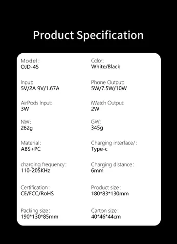 Miniatura 9 de Estación de carga 3 en 1, cargador inalámbrico de 15 W para iPhone 17/16/8-15, Galaxy S6-S25, Apple Watch (solo Gen 1-8), para Lightning Air. Pods