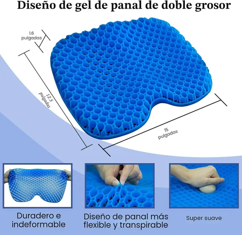 Miniatura 3 de NEW-Vi Cojín Antideslizante para Asiento de Kayak - Almohadilla de Gel Impermeable Engrosada para Bote Kayak Canoa Remo Estadio para Sentarse en Azul