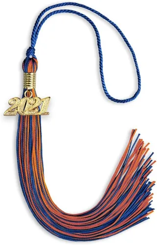 Miniatura 328 de Endea Graduation - Borla de doble color mixto con fecha dorada (negro/dorado antiguo, 2021)