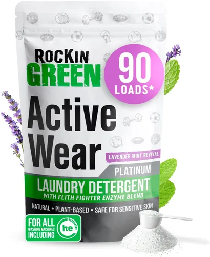Miniatura 16 de Detergente para ropa Rockin' Green, Detergente en polvo para ropa a base de plantas, Detergente para ropa totalmente natural, Combate el olor vegano