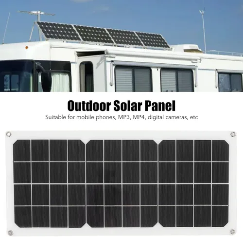 Miniatura 2 de Panel solar de 10W 12V, alta eficiencia de conversión, panel solar portátil de silicio monocristalino, cargador de panel solar de protección contra
