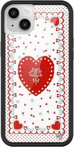 Miniatura 20 de Fundas Wildflower - Realización Par x Devon Lee Carlson, Compatible con Apple iPhone 13/14 Rojo, Ranas, Colaboración - Protector de goma negro