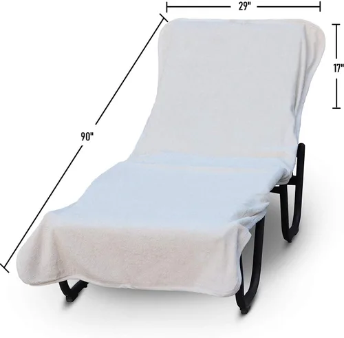 Miniatura 2 de Luxury Hotel & Spa - Funda para Tumbona de Piscina con Monograma, Letras Bordadas en Bloque - Extra Absorbente 100% Algodón Turco - Rizo Suave