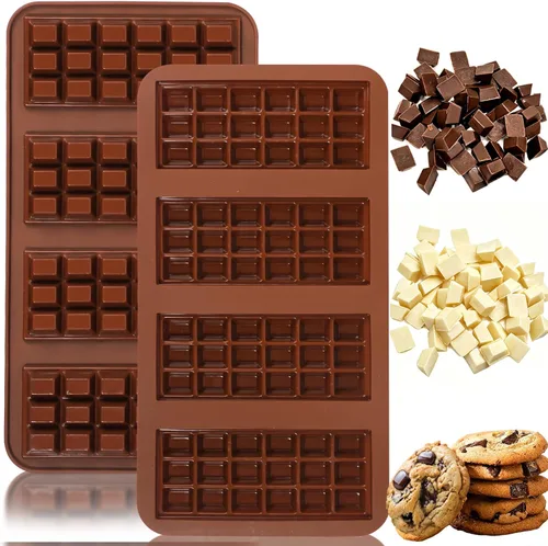 Miniatura 8 de Webake Molde de barra de chocolate de silicona, moldes de barra de caramelo de 4 onzas, paquete de 2 unidades para barras energéticas de proteínas