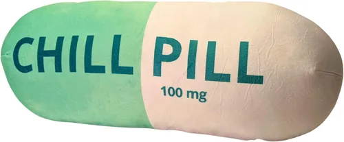Chill Pill Pillow – Almohada cervical para el cuello, elementos imprescindibles para rincón de calma del aula, cojines decorativos de refuerzo, Verde