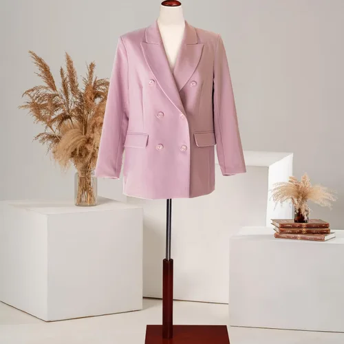 Miniatura 7 de VINGLI Forma de vestido femenino, cuerpo de torso de maniquí con soporte de madera ajustable para diseño de ropa, maniquí pinable (blanco, 10-12)