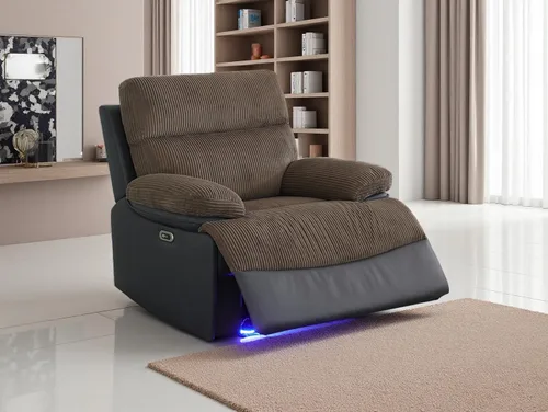 Miniatura 22 de Juego de sofá reclinable eléctrico, seccional de cuero transpirable beige, juego de muebles de sala de estar, 2 piezas, sofá reclinable eléctrico