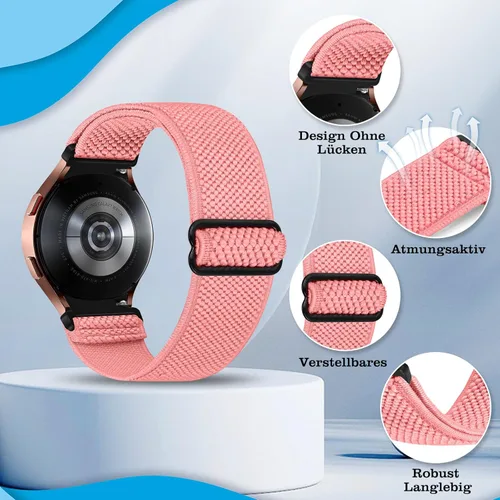 Miniatura 2 de Correa sin huecos compatible con Samsung Galaxy Watch 6/5/4 Band 1.575 in 1.732 in/Galaxy Watch 6 Classic Band 1.693 in 1.850 in/Galaxy Watch 5 Pro