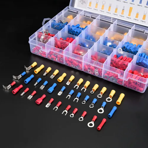 Miniatura 7 de Nilight Kit de 100 Conectores de Empalme No Aislados AWG 24-8 Conectores de Empalme de Crimpar Sin Aislamiento de Cobre Puro Recubierto de Estaño