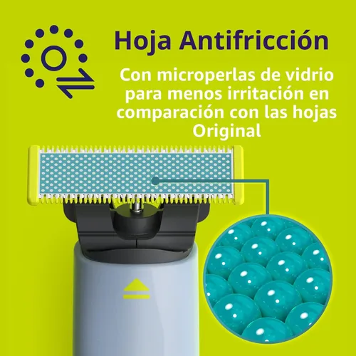 Miniatura 2 de Philips Norelco OneBlade Cuchilla antifricción, Cuchilla de repuesto genuina para afeitadora y recortadora eléctrica OneBlade, Acero inoxidable
