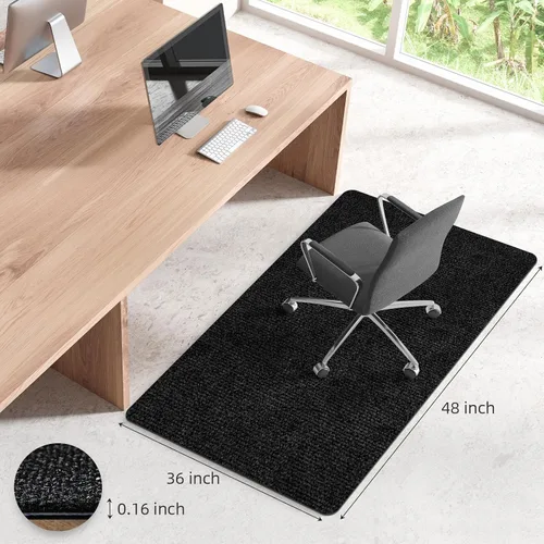 Miniatura 3 de Alfombrilla para silla de oficina para suelo de madera dura y baldosas, alfombrilla para silla de computadora, protector de piso antideslizante