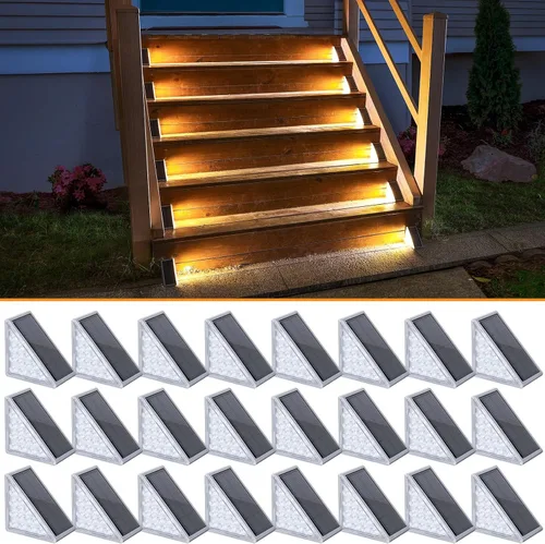 Miniatura 29 de NIORSUN Luces solares, impermeabilidad IP67, encendido/apagado automáticos, para escalones exterior, escalera, patio, porche, puerta delante, acera