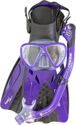 Miniatura 8 de Cressi Adult Complete Snorkeling Set (Mask, Dry Snorkel, Adjustable Fins) - Lightweight Traveling Equipment - Tonga Pro Dry Set: Designed in Italy