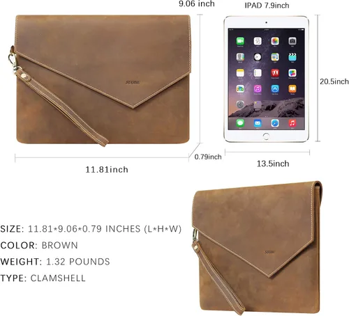 Miniatura 5 de Suohu - Bolso de mano de piel para hombre