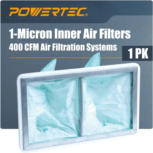 Miniatura 10 de POWERTEC Filtro de Aire Exterior de 5 Micrones para WEN 3410, POWERTEC AF4000/AF4001, Sistema de Filtración de Aire Shop Fox W1830, Repuesto