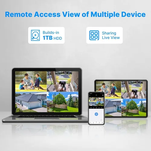 Miniatura 5 de Cámaras de seguridad de 5 MP inalámbricas, cámara WiFi para el hogar, impermeable al aire libre, detección de humanoides, visión nocturna a