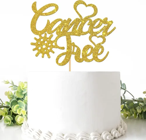 Decoración para tartas sin cáncer, hermosa decoración para tartas de guerrero, sobreviviente de cáncer, suministros de fiesta de cáncer para lucha