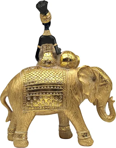 Miniatura 4 de Estatua de elefante de la suerte para decoración del hogar, juego de escultura de elefante africano de 11 pulgadas, figura decorativa para sala