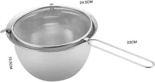 Miniatura 4 de Cuchara para servir alimentos, coladores finos de cocina, tamiz de harina, tamiz para hornear, colador de malla, colador de té, cuchara para freír