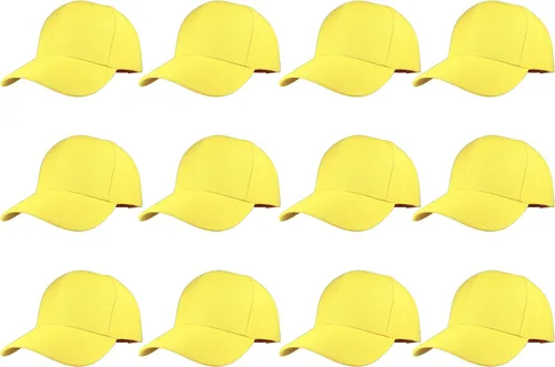 Miniatura 57 de Gorras de béisbol con correa trasera ajustable, lisas, negras, 12