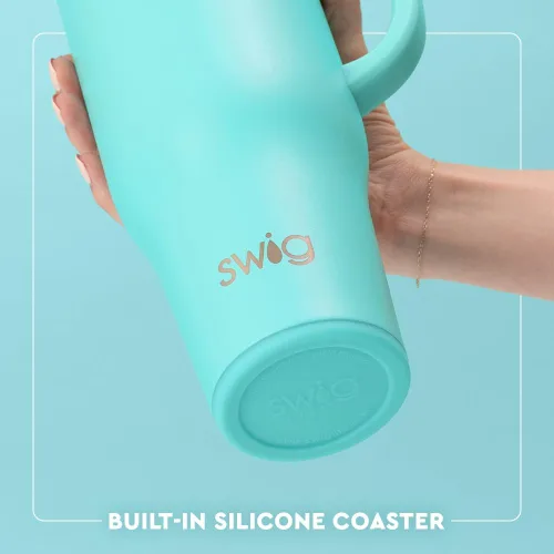 Miniatura 6 de Swig Life - Taza Mega de 40 onzas, Taza de 40 oz con asa y pajita, apta para portavasos, apta para lavavajillas, taza aislante extra grande
