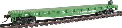 Walthers Trainline Vagón Plano - Listo para Usar - Burlington Northern 931-1601 Modelo de Ferrocarril a Escala HO - Modelo de Carga