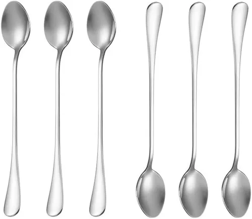 Miniatura 7 de Wesdxc56 Demitasse - Cucharas de café expreso, mini cuchara de café, cucharas pequeñas de acero inoxidable de 5.5 pulgadas para postre, juego de 6