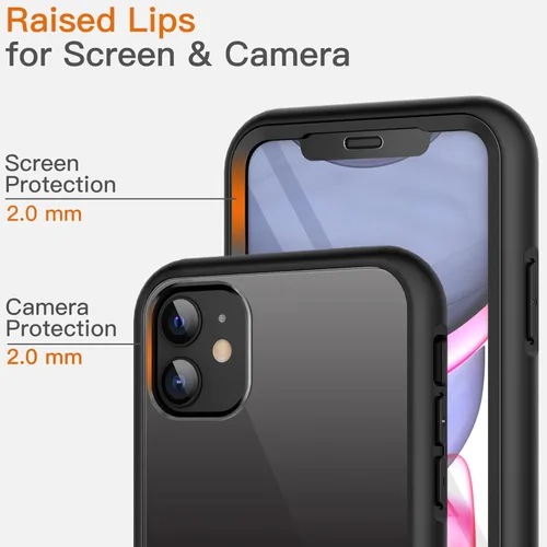 Miniatura 7 de JETech Funda para iPhone 11 de 6.1 pulgadas con protector de pantalla integrado antiarañazos, cuerpo completo de 360 grados, cubierta de teléfono