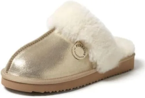 Miniatura 45 de Dearfoams Fireside Sydney Pantuflas anchas de piel de oveja para mujer, para interiores y exteriores